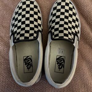 Vans Black and White Checkered Slip-On Sneakers